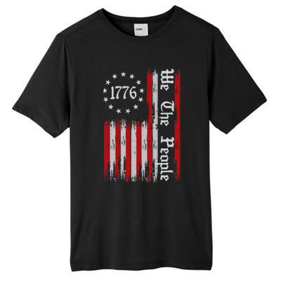 We The People 1776 Distressed Usa American Flag Tall Fusion ChromaSoft Performance T-Shirt