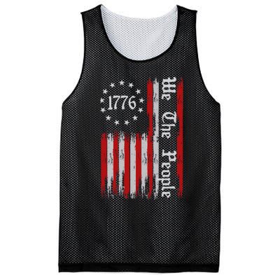 We The People 1776 Distressed Usa American Flag Mesh Reversible Basketball Jersey Tank