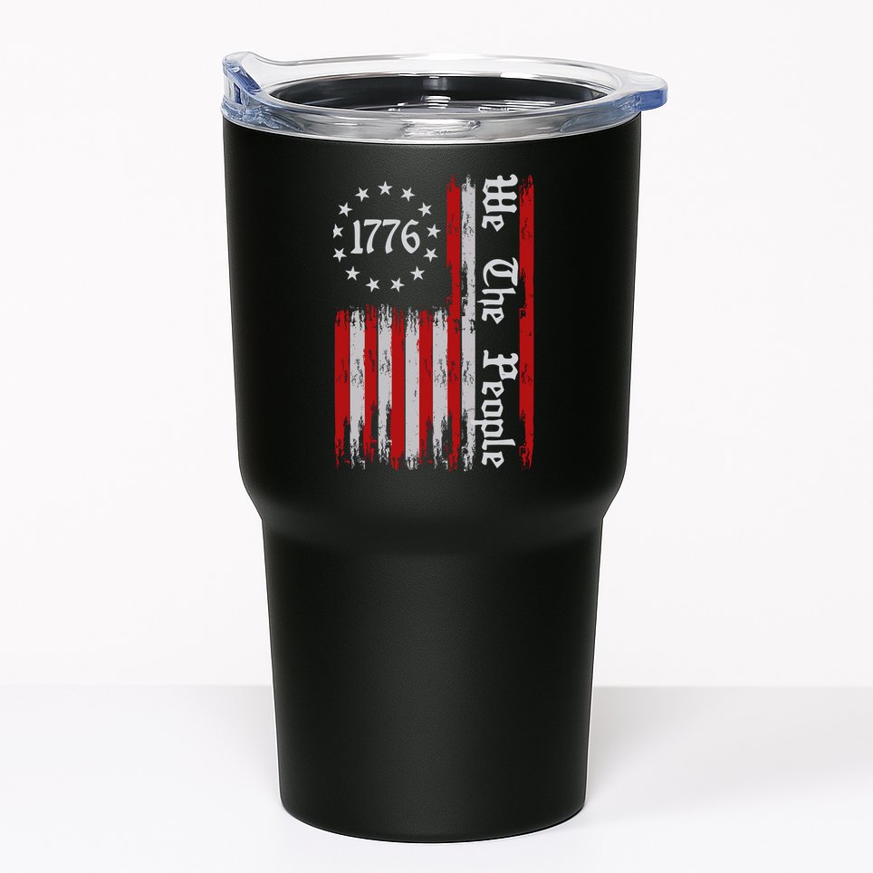 We The People 1776 Distressed Usa American Flag Tumbler