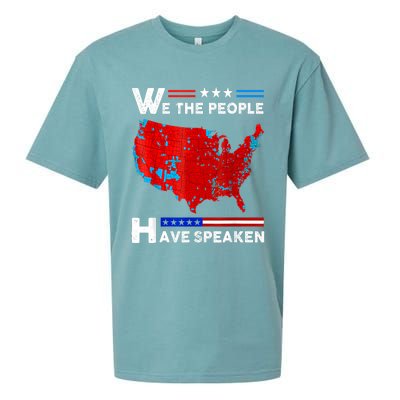 We The People Have Spoken Map Of 2024 Election Results Sueded Cloud Jersey T-Shirt