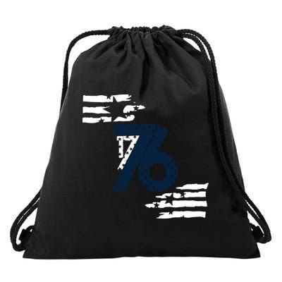 We The People 1776 American Flag Drawstring Bag