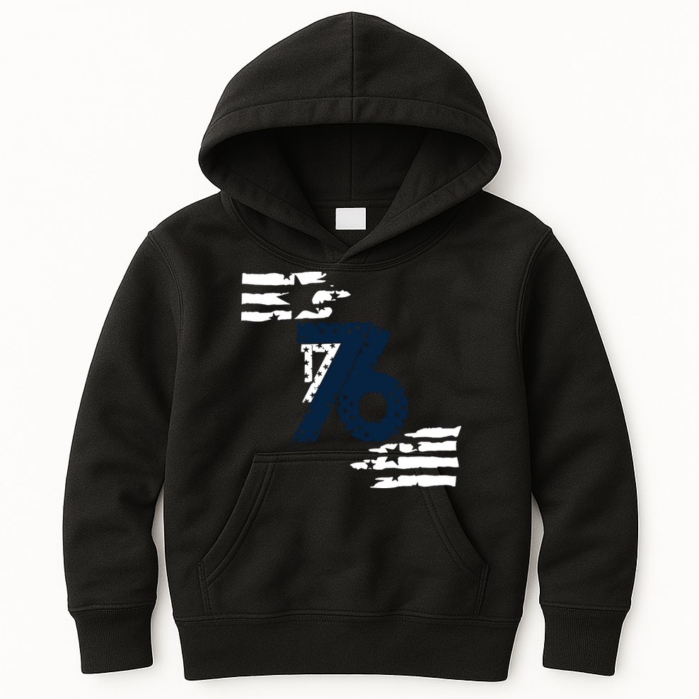 We The People 1776 American Flag Kids Hoodie