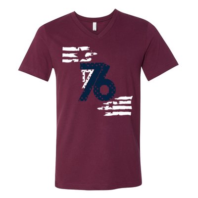 We The People 1776 American Flag V-Neck T-Shirt