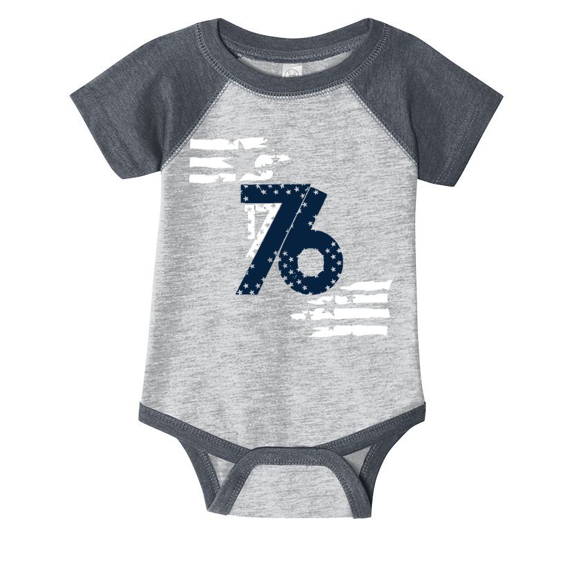 We The People 1776 American Flag Infant Baby Jersey Bodysuit