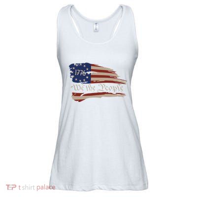 We The People 1776 Founding Fathers Constitution American Ladies Essential Flowy Tank