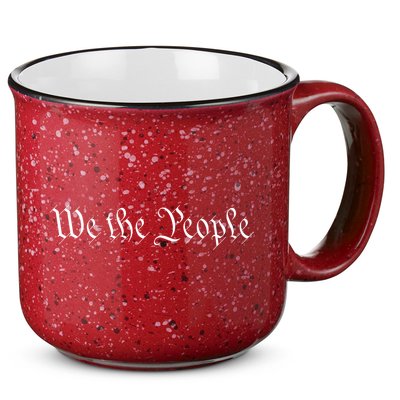 We The People USA Preamble Constitution America 1776 15oz Campfire Ceramic Mug