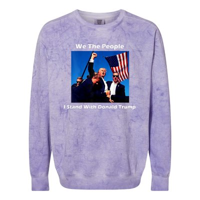 We The People I Stand With Donald Trump Colorblast Crewneck Sweatshirt