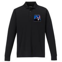 We The People I Stand With Donald Trump Performance Long Sleeve Polo