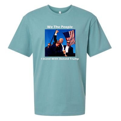 We The People I Stand With Donald Trump Sueded Cloud Jersey T-Shirt