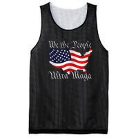 We The People Ultra Maga Pro Trump Conservative GOP US Flag Mesh Reversible Basketball Jersey Tank