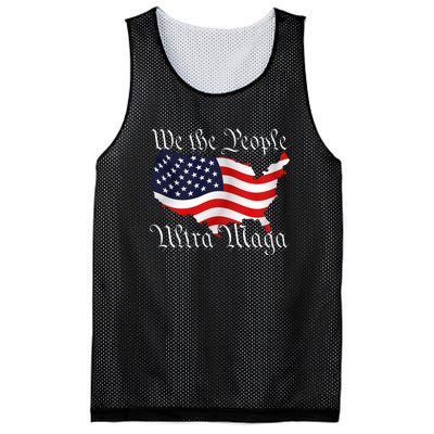 We The People Ultra Maga Pro Trump Conservative GOP US Flag Mesh Reversible Basketball Jersey Tank