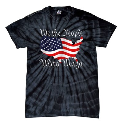 We The People Ultra Maga Pro Trump Conservative GOP US Flag Tie-Dye T-Shirt