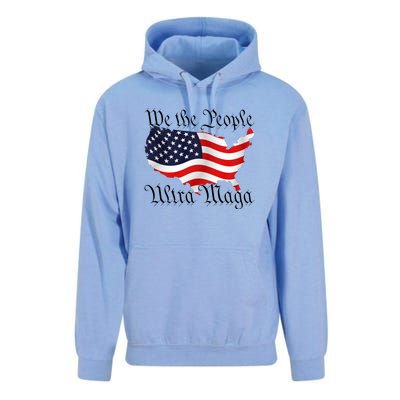 We The People Ultra Maga Pro Trump Conservative GOP US Flag Unisex Surf Hoodie