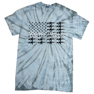 We The People Patriotic USA AR15 Rifle Flag 4th July Gun Tie-Dye T-Shirt