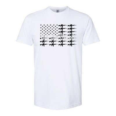 We The People Patriotic USA AR15 Rifle Flag 4th July Gun Softstyle CVC T-Shirt