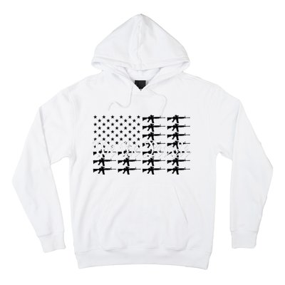 We The People Patriotic USA AR15 Rifle Flag 4th July Gun Hoodie