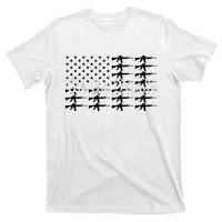 We The People Patriotic USA AR15 Rifle Flag 4th July Gun T-Shirt