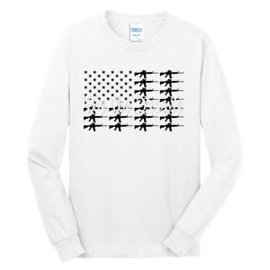 We The People Patriotic USA AR15 Rifle Flag 4th July Gun Tall Long Sleeve T-Shirt