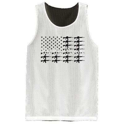 We The People Patriotic USA AR15 Rifle Flag 4th July Gun Mesh Reversible Basketball Jersey Tank