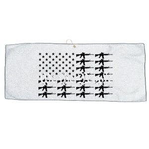 We The People Patriotic USA AR15 Rifle Flag 4th July Gun Large Microfiber Waffle Golf Towel