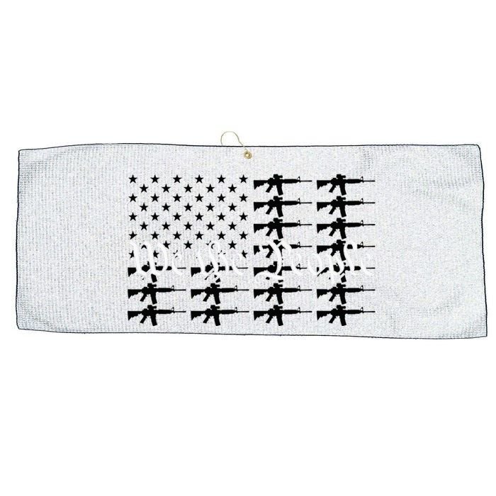 We The People Patriotic USA AR15 Rifle Flag 4th July Gun Large Microfiber Waffle Golf Towel