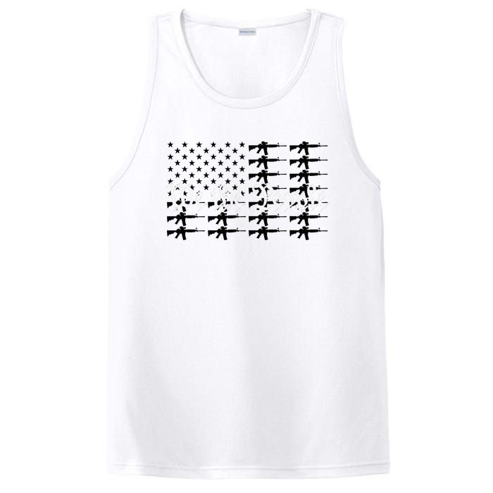 We The People Patriotic USA AR15 Rifle Flag 4th July Gun PosiCharge Competitor Tank