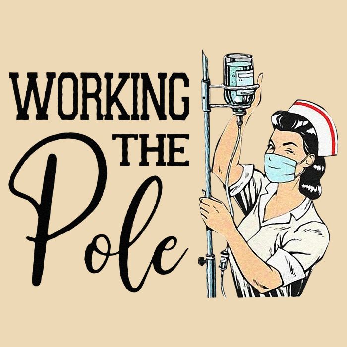 Working The Pole Funny ER Nurse Life Emergency Room Nursing Bag