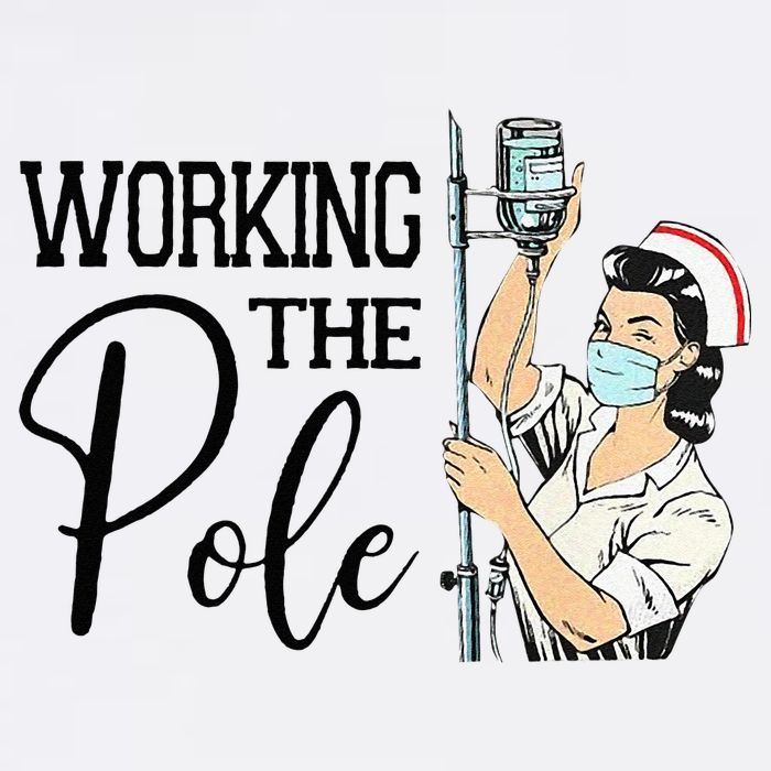 Working The Pole Funny ER Nurse Life Emergency Room Nursing Adult Drive Performance Visor