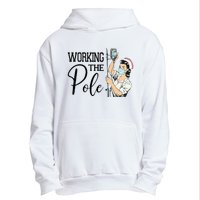 Working The Pole Funny ER Nurse Life Emergency Room Nursing Urban Pullover Hoodie