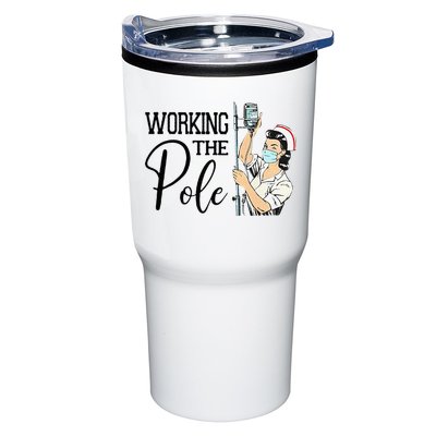 Working The Pole Funny ER Nurse Life Emergency Room Nursing Tumbler