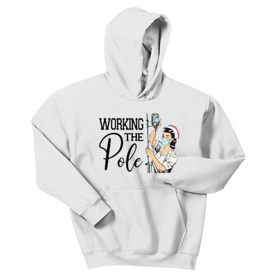 Working The Pole Funny ER Nurse Life Emergency Room Nursing Kids Hoodie