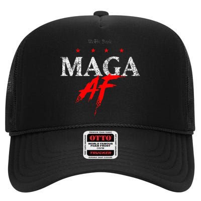 We The People Maga Af High Crown Mesh Back Trucker Hat