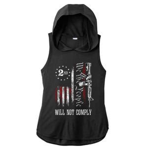 We The People Will Not Comply Ar15 Progun Rights 2a Ladies PosiCharge Tri-Blend Wicking Draft Hoodie Tank