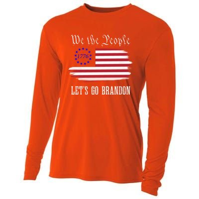 We The People LetS Go Brandon American Flag Gift Cooling Performance Long Sleeve Crew