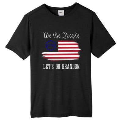 We The People LetS Go Brandon American Flag Gift Tall Fusion ChromaSoft Performance T-Shirt