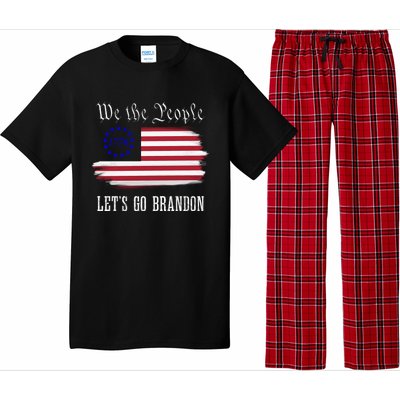 We The People LetS Go Brandon American Flag Gift Pajama Set