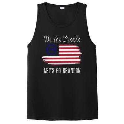 We The People LetS Go Brandon American Flag Gift PosiCharge Competitor Tank