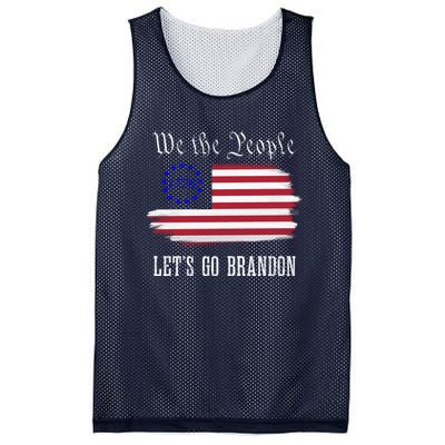 We The People LetS Go Brandon American Flag Gift Mesh Reversible Basketball Jersey Tank