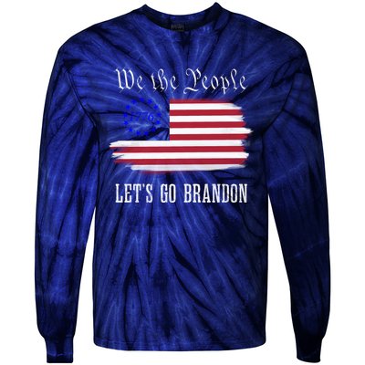 We The People LetS Go Brandon American Flag Gift Tie-Dye Long Sleeve Shirt