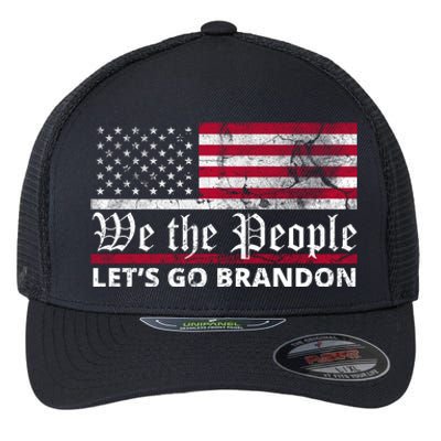 We The People Let's Go Brandon Patriotic Flexfit Unipanel Trucker Cap