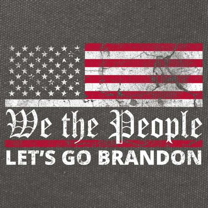 We The People Let's Go Brandon Patriotic Cotton Canvas Backpack