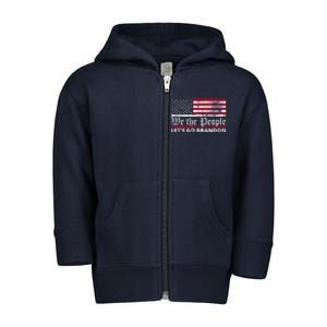 We The People Let's Go Brandon Patriotic Toddler Zip Fleece Hoodie