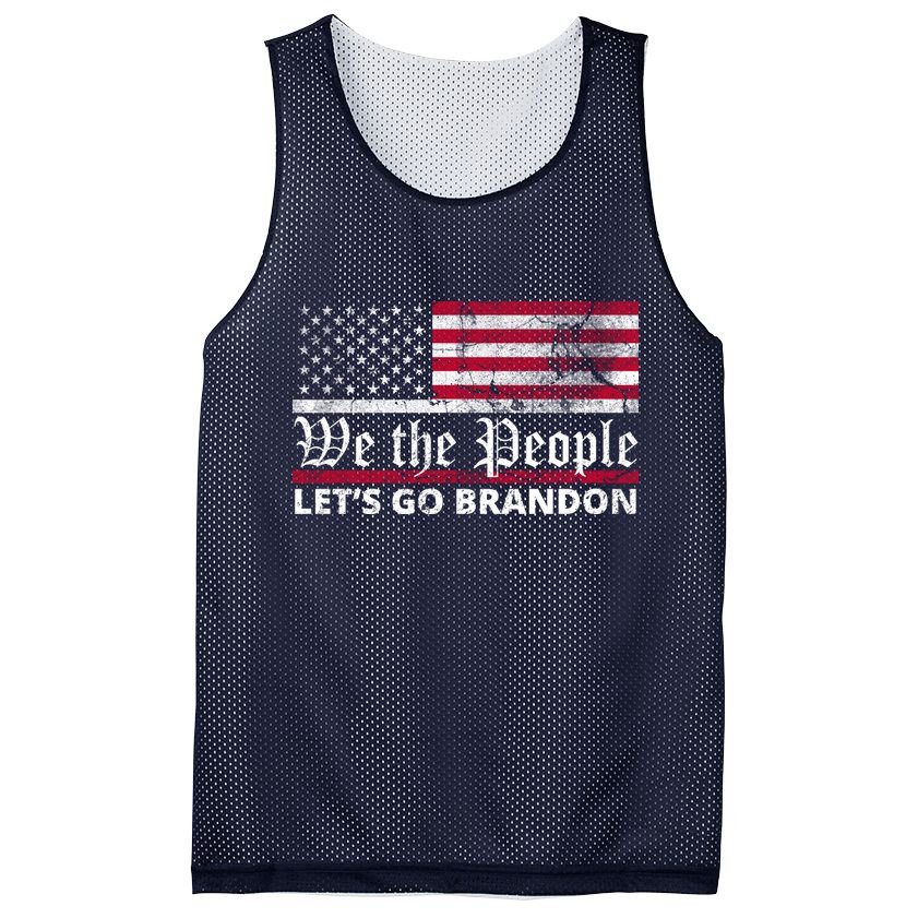 We The People Let's Go Brandon Patriotic Mesh Reversible Basketball Jersey Tank