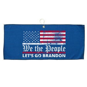 We The People Let's Go Brandon Patriotic Large Microfiber Waffle Golf Towel