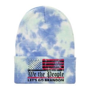 We The People Let's Go Brandon Patriotic Tie Dye 12in Knit Beanie