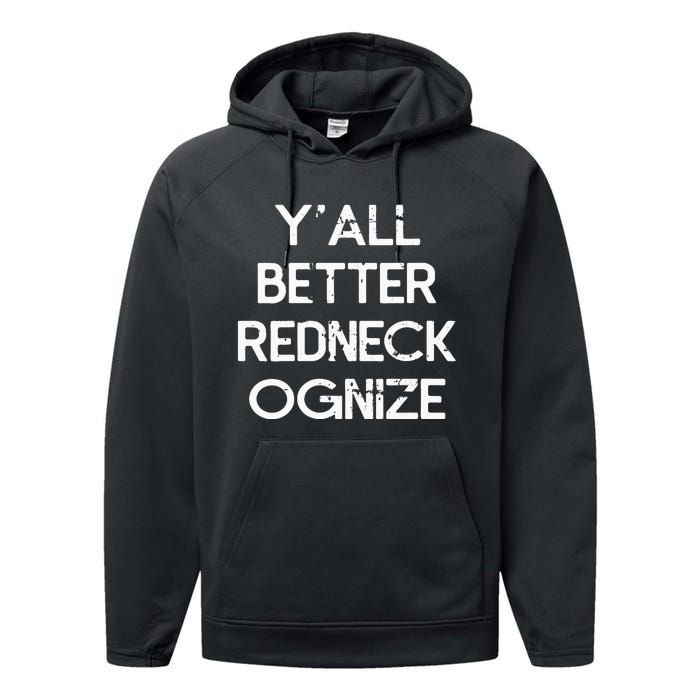 White Trash Party Attire Trailer Trash Redneck Performance Fleece Hoodie