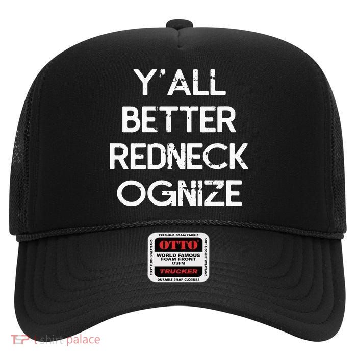 White Trash Party Attire Trailer Trash Redneck High Crown Mesh Back Trucker Hat