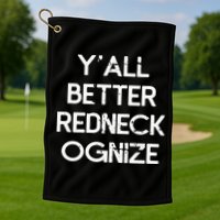 White Trash Party Attire Trailer Trash Redneck Golf Towel
