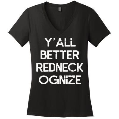White Trash Party Attire Trailer Trash Redneck Women's V-Neck T-Shirt