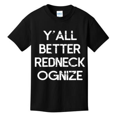 White Trash Party Attire Trailer Trash Redneck Kids T-Shirt
